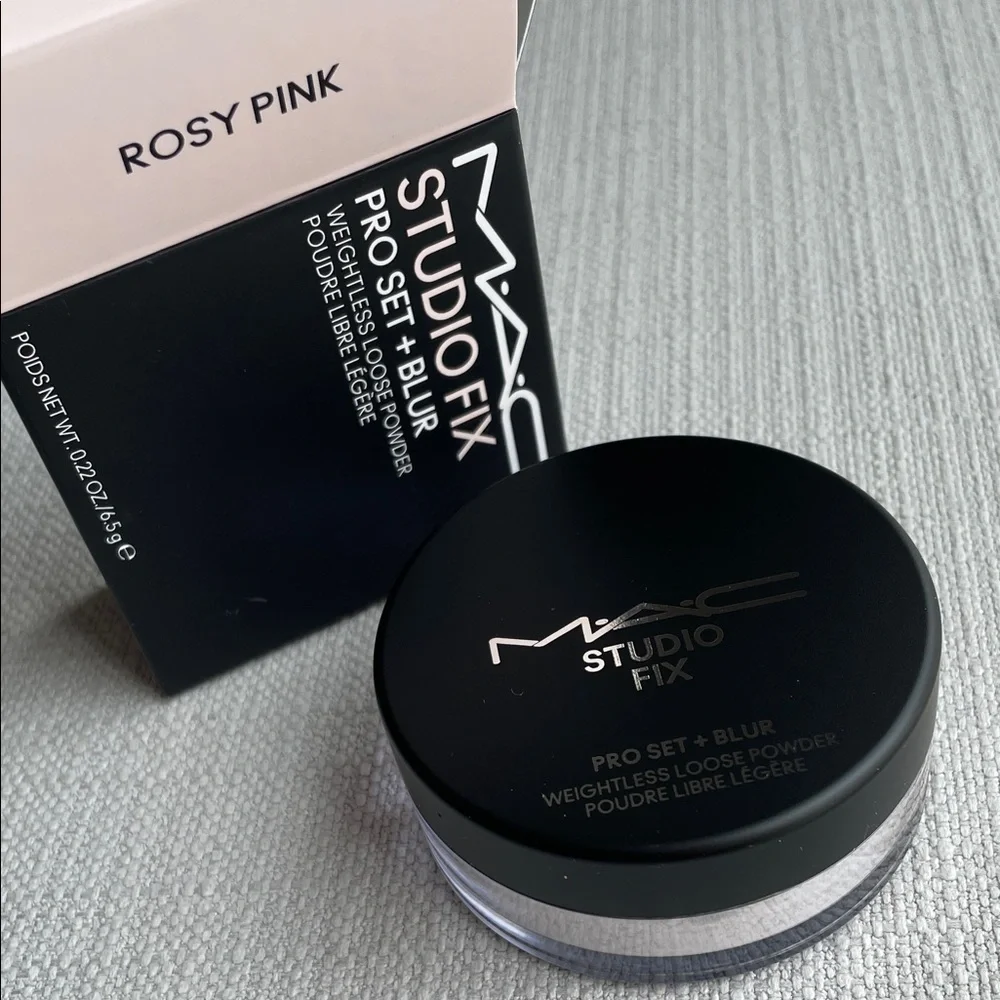 MAC Cosmetics STUDIO FIX PRO SET + BLUR WEIGHTLESS LOOSE POWDER - rosy pink